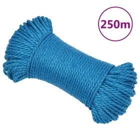 Cuerda de trabajo polipropileno azul 8 mm 250 m de , Sogas y cuerdas metálicas - Ref: Foro24-152970, Precio: 49,71 €, Descuen...