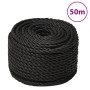 Cuerda de trabajo polipropileno negro 24 mm 50 m de , Sogas y cuerdas metálicas - Ref: Foro24-153033, Precio: 94,33 €, Descue...
