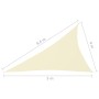 Toldo de vela triangular tela Oxford color crema 4x5x6,4 m de vidaXL, Sombrillas - Ref: Foro24-135239, Precio: 36,20 €, Descu...