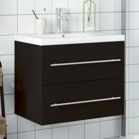 Mueble de baño con lavabo integrado negro de , Tocadores de baño - Ref: Foro24-3278765, Precio: 191,29 €, Descuento: %