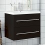 Mueble de baño con lavabo integrado negro de , Tocadores de baño - Ref: Foro24-3278765, Precio: 204,10 €, Descuento: %