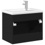 Mueble de baño con lavabo integrado negro de , Tocadores de baño - Ref: Foro24-3278765, Precio: 204,10 €, Descuento: %