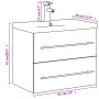 Mueble de baño con lavabo integrado negro de , Tocadores de baño - Ref: Foro24-3278765, Precio: 204,10 €, Descuento: %