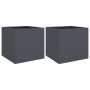 Jardineras 2 unidades acero gris antracita 42x40x39 cm de , Maceteros y jardineras - Ref: Foro24-841552, Precio: 91,43 €, Des...