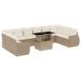 Set de sofás de jardín 11pzas con cojines ratán sintético beige de , Conjuntos de jardín - Ref: Foro24-3268778, Precio: 827,7...