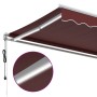 Toldo retráctil automático con luces LED burdeos 500x350 cm de , Toldos - Ref: Foro24-3214993, Precio: 720,46 €, Descuento: %