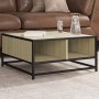 Mesa de centro madera y metal roble Sonoma 60,5x60,5x30 cm de , Mesas de centro - Ref: Foro24-848765, Precio: 44,70 €, Descue...