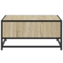 Mesa de centro madera y metal roble Sonoma 60,5x60,5x30 cm de , Mesas de centro - Ref: Foro24-848765, Precio: 44,70 €, Descue...