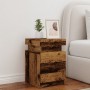 Mesita de noche con LED madera ingeniería envejecida 35x39x55cm de , Mesitas de noche - Ref: Foro24-857654, Precio: 65,18 €, ...