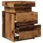 Mesita de noche con LED madera ingeniería envejecida 35x39x55cm de , Mesitas de noche - Ref: Foro24-857654, Precio: 64,23 €, ...