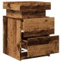 Mesita de noche con LED madera ingeniería envejecida 35x39x55cm de , Mesitas de noche - Ref: Foro24-857654, Precio: 65,18 €, ...