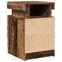 Mesita de noche con LED madera ingeniería envejecida 35x39x55cm de , Mesitas de noche - Ref: Foro24-857654, Precio: 64,23 €, ...