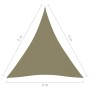 Toldo de vela triangular tela Oxford beige 4x5x5 m de vidaXL, Sombrillas - Ref: Foro24-135179, Precio: 36,49 €, Descuento: %