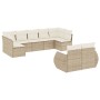 Set de sofás de jardín 9 pzas con cojines ratán sintético beige en Conjuntos de jardín | Comprar online en Foru.es