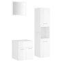 Conjunto de muebles de baño madera de ingeniería blanco brillo de , Muebles de baño - Ref: Foro24-3070952, Precio: 114,74 €, ...