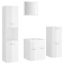 Juego de muebles de baño madera de ingeniería blanco brillo de , Muebles de baño - Ref: Foro24-3071087, Precio: 244,54 €, Des...