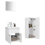 Juego de muebles de baño madera de ingeniería blanco brillo de , Muebles de baño - Ref: Foro24-3071177, Precio: 170,84 €, Des...