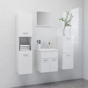 Badezimmerschrank-Set aus glänzend weißem Holzwerkstoff von , Badezimmermöbel - Ref: Foro24-3071357, Preis: 276,29 €, Rabatt: %