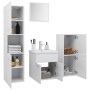 Juego de muebles de baño madera de ingeniería blanco brillo de , Muebles de baño - Ref: Foro24-3071357, Precio: 286,49 €, Des...