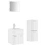 Juego de muebles de baño madera de ingeniería blanco brillo de , Muebles de baño - Ref: Foro24-3071447, Precio: 212,60 €, Des...