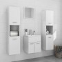 Juego de muebles de baño madera de ingeniería blanco brillo de , Muebles de baño - Ref: Foro24-3071492, Precio: 311,10 €, Des...