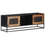 Mueble para TV de madera maciza de mango rugosa 120x30x40 cm de , Muebles TV - Ref: Foro24-323148, Precio: 336,39 €, Descuent...