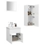 Juego de muebles de baño madera de ingeniería blanco brillo de , Muebles de baño - Ref: Foro24-3070997, Precio: 93,42 €, Desc...