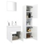 Juego de muebles de baño madera de ingeniería blanco brillo de , Muebles de baño - Ref: Foro24-3071132, Precio: 193,33 €, Des...