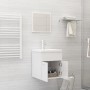 Juego de muebles de baño madera de ingeniería blanco brillo de , Muebles de baño - Ref: Foro24-3071312, Precio: 167,94 €, Des...