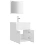 Juego de muebles de baño madera de ingeniería blanco brillo de , Muebles de baño - Ref: Foro24-3071312, Precio: 167,94 €, Des...