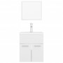 Juego de muebles de baño madera de ingeniería blanco brillo de , Muebles de baño - Ref: Foro24-3071312, Precio: 167,94 €, Des...