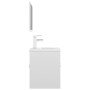 Juego de muebles de baño madera de ingeniería blanco brillo de , Muebles de baño - Ref: Foro24-3071312, Precio: 167,94 €, Des...
