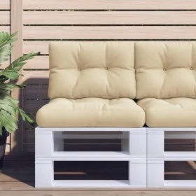Cojín para sofá de palets de tela beige 60x40x12 cm de , Cojines para sillas y sofás - Ref: Foro24-360560, Precio: 24,79 €, D...