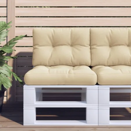 Cojín para sofá de palets de tela beige 60x40x12 cm de , Cojines para sillas y sofás - Ref: Foro24-360560, Precio: 24,79 €, D...