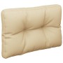 Cojín para sofá de palets de tela beige 60x40x12 cm de , Cojines para sillas y sofás - Ref: Foro24-360560, Precio: 25,26 €, D...