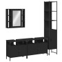 Juego de muebles de baño 4 piezas madera de ingeniería negro de , Muebles de baño - Ref: Foro24-3214745, Precio: 268,56 €, De...