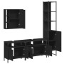 Juego de muebles de baño 4 piezas madera de ingeniería negro de , Muebles de baño - Ref: Foro24-3214745, Precio: 268,56 €, De...
