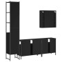 Juego de muebles de baño 4 piezas madera de ingeniería negro de , Muebles de baño - Ref: Foro24-3214745, Precio: 268,56 €, De...