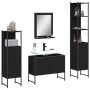 Juego de muebles de baño 4 piezas madera de ingeniería negro de , Muebles de baño - Ref: Foro24-3214359, Precio: 233,17 €, De...