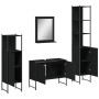 Juego de muebles de baño 4 piezas madera de ingeniería negro de , Muebles de baño - Ref: Foro24-3214359, Precio: 233,17 €, De...