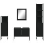 Juego de muebles de baño 4 piezas madera de ingeniería negro de , Muebles de baño - Ref: Foro24-3214359, Precio: 233,17 €, De...