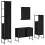 Juego de muebles de baño 4 piezas madera de ingeniería negro de , Muebles de baño - Ref: Foro24-3214359, Precio: 233,17 €, De...