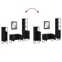 Juego de muebles de baño 4 piezas madera de ingeniería negro de , Muebles de baño - Ref: Foro24-3214359, Precio: 233,17 €, De...