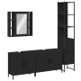 Juego de muebles de baño 4 piezas madera de ingeniería negro de , Muebles de baño - Ref: Foro24-3214750, Precio: 258,94 €, De...
