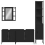Juego de muebles de baño 4 piezas madera de ingeniería negro de , Muebles de baño - Ref: Foro24-3214750, Precio: 258,94 €, De...