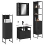 Juego de muebles de baño 4 piezas madera de ingeniería negro de , Muebles de baño - Ref: Foro24-3214765, Precio: 253,64 €, De...
