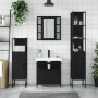 Juego de muebles de baño 4 piezas madera de ingeniería negro de , Muebles de baño - Ref: Foro24-3214765, Precio: 253,64 €, De...