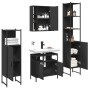 Juego de muebles de baño 4 piezas madera de ingeniería negro de , Muebles de baño - Ref: Foro24-3214765, Precio: 253,64 €, De...