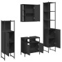 Juego de muebles de baño 4 piezas madera de ingeniería negro de , Muebles de baño - Ref: Foro24-3214765, Precio: 253,64 €, De...