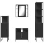 Juego de muebles de baño 4 piezas madera de ingeniería negro de , Muebles de baño - Ref: Foro24-3214765, Precio: 253,64 €, De...